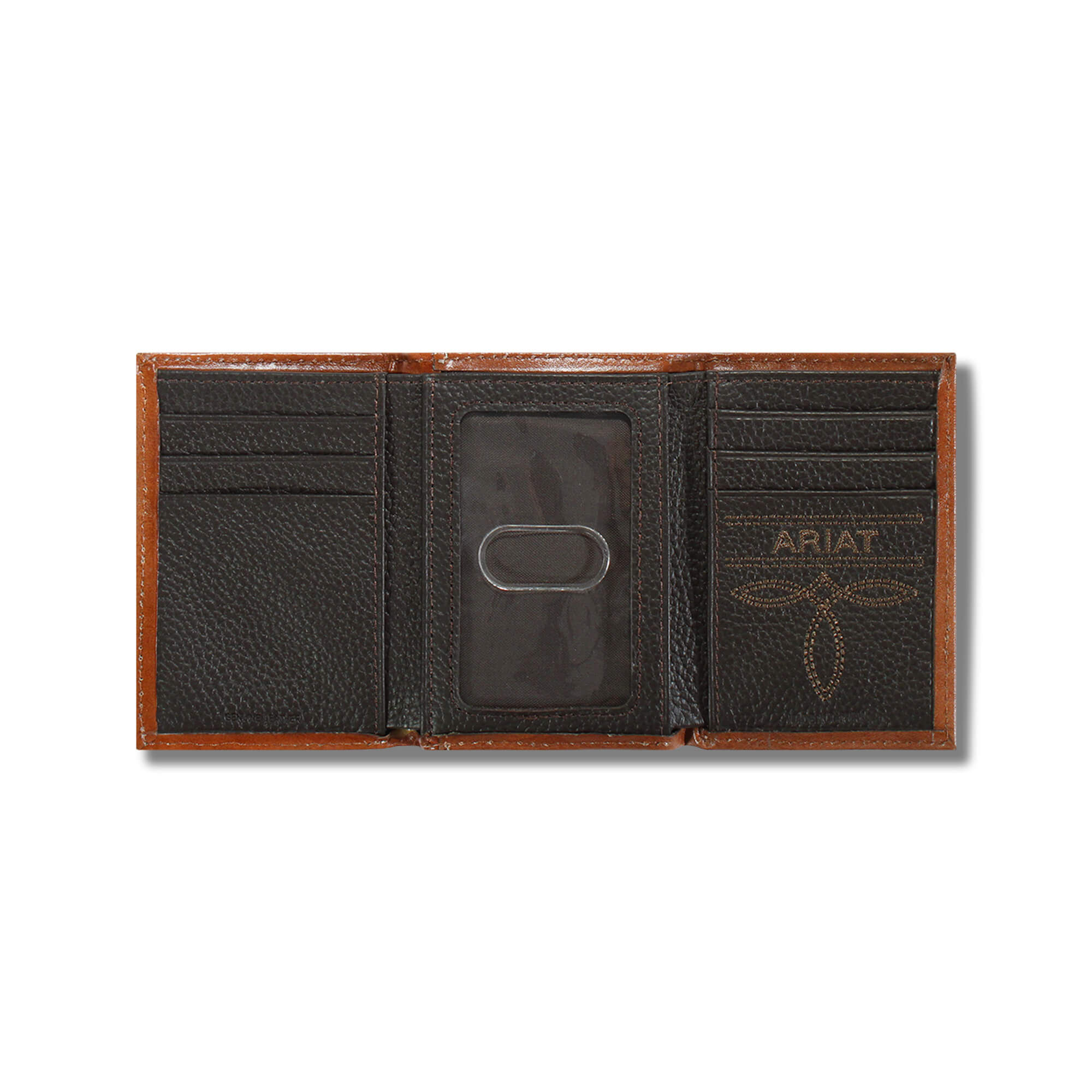 Lattice embossed bifold wallet